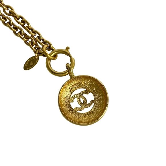CHANEL Gold Logo Necklace - Picture 4 of 6